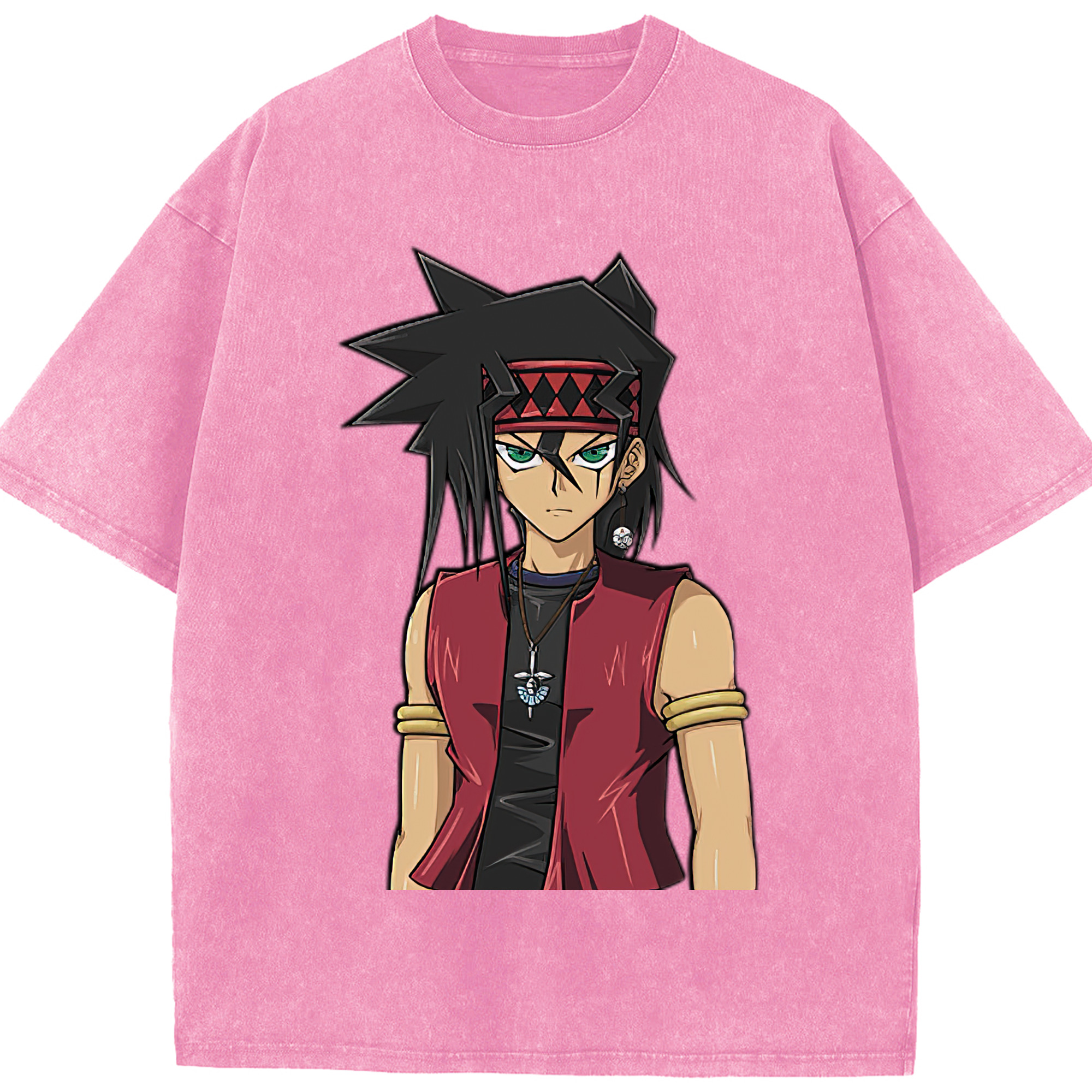 （画像用） 遊☆戯☆王 Yu-Gi-Oh! 綿100% ヴィンテージ風 半袖Tシャツ（フロントプリント）